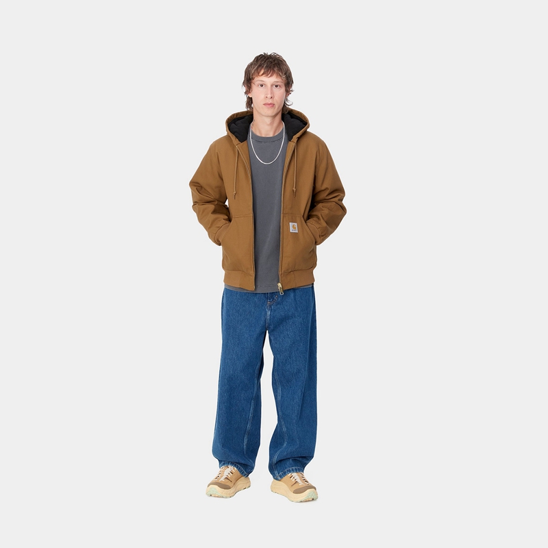 Kurtki Zimowe Carhartt Active Męskie Brązowe | EMQ-586419