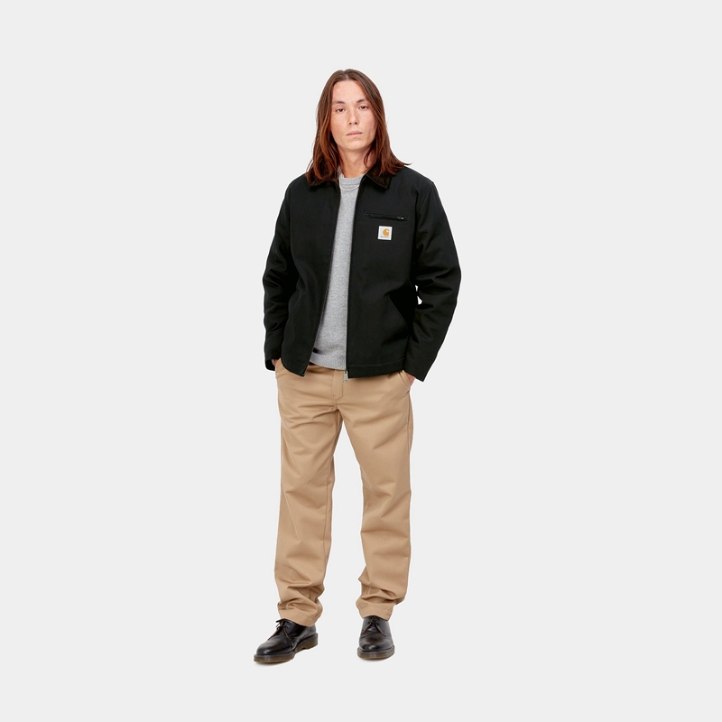 Kurtki Zimowe Carhartt Detroit Męskie Czarne | QXZ-369514