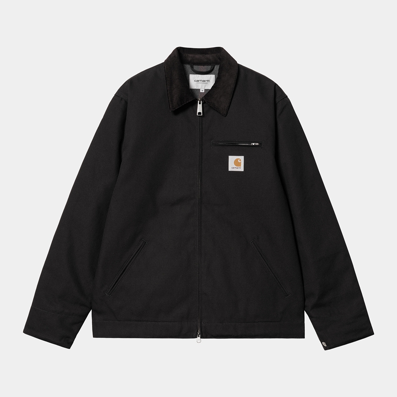 Kurtki Zimowe Carhartt Detroit Męskie Czarne | QXZ-369514