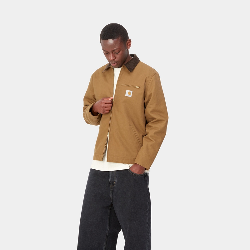 Kurtki Zimowe Carhartt Detroit Męskie Khaki | KHN-072541