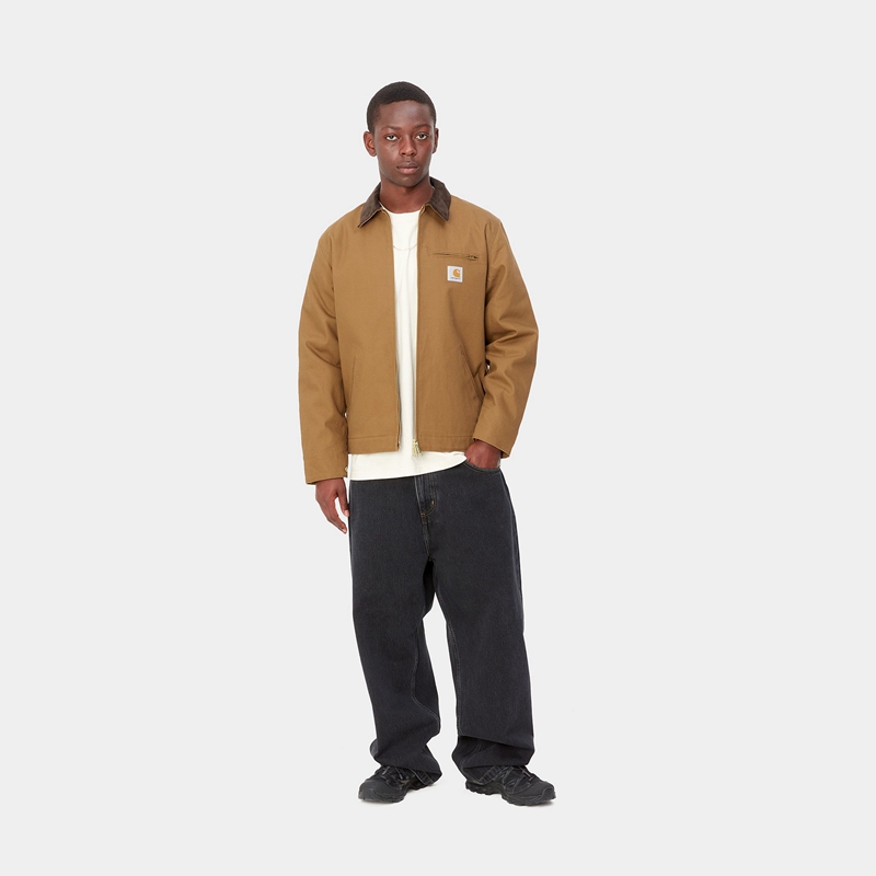 Kurtki Zimowe Carhartt Detroit Męskie Khaki | KHN-072541