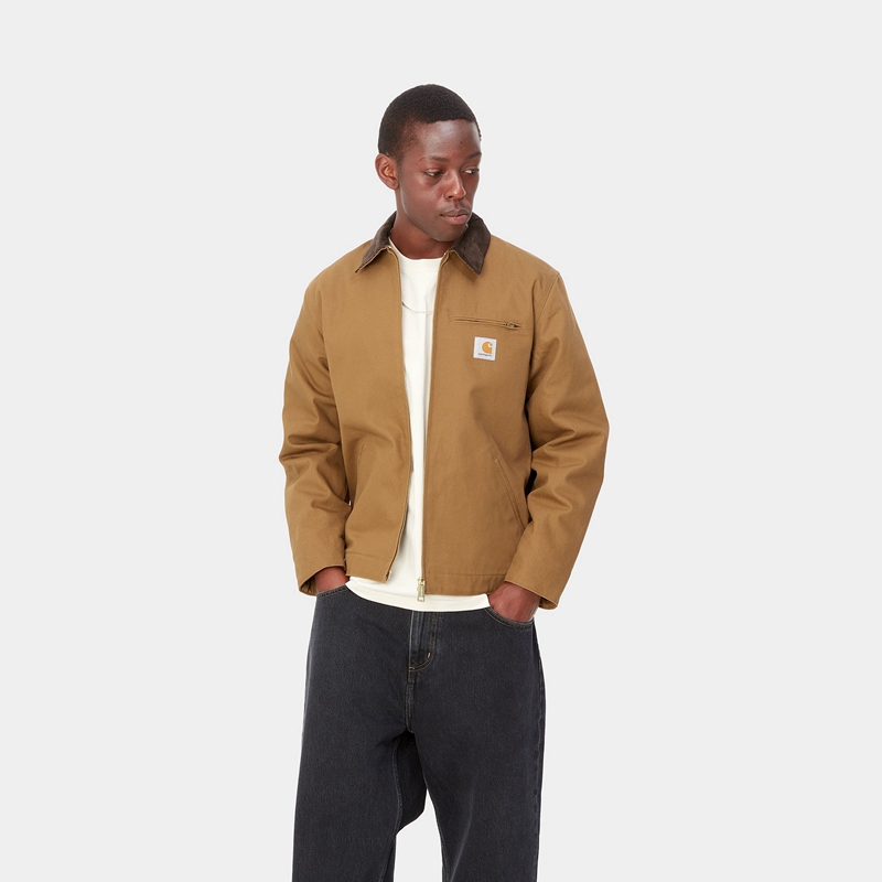 Kurtki Zimowe Carhartt Detroit Męskie Khaki | KHN-072541