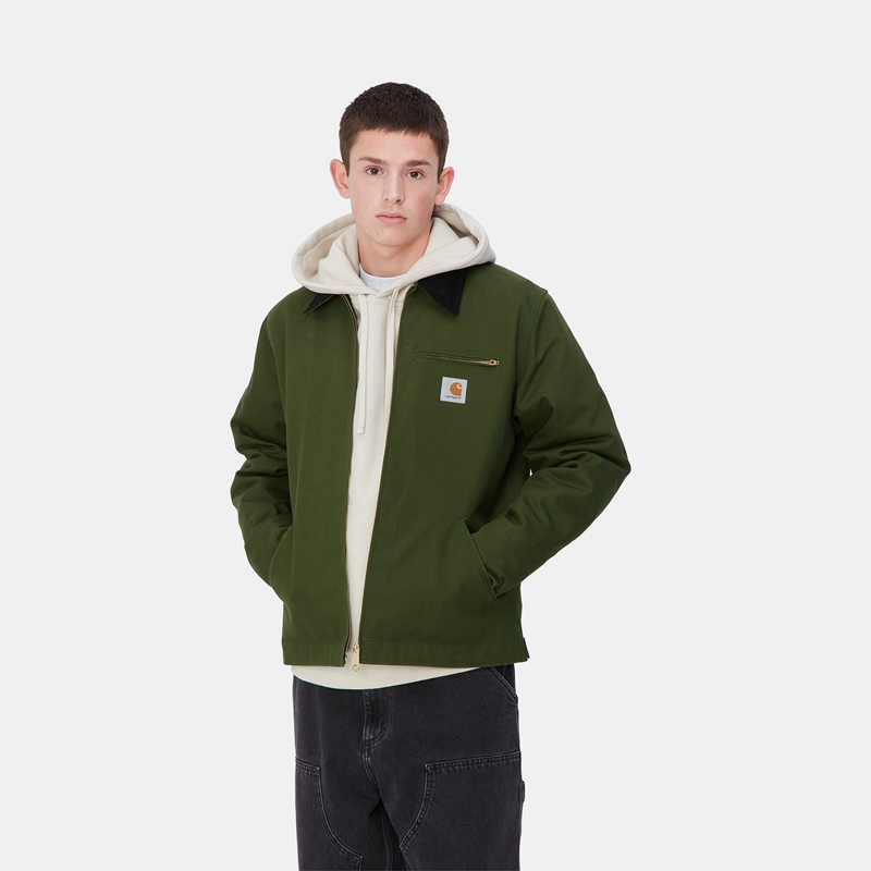 Kurtki Zimowe Carhartt Detroit Męskie Zielone | FXA-680421