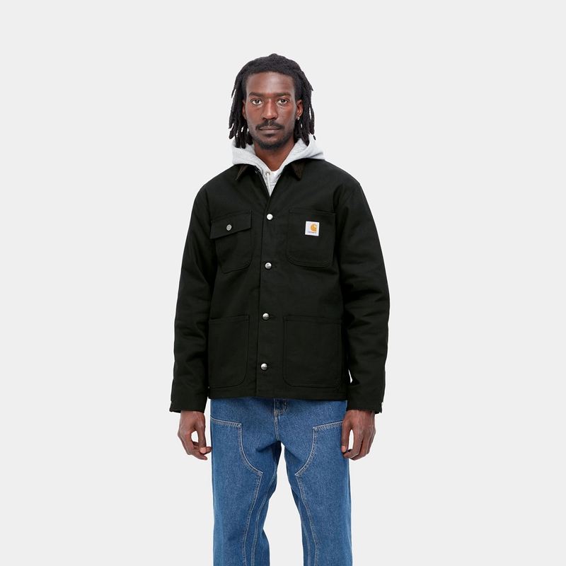 Kurtki Zimowe Carhartt Michigan Męskie Czarne | VAB-374560