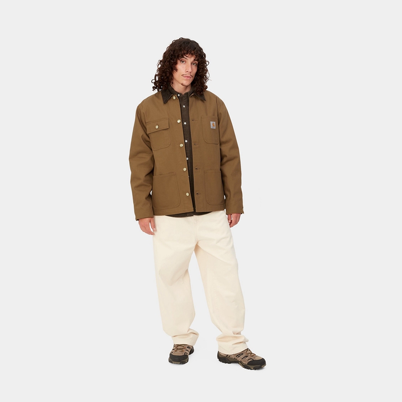 Kurtki Zimowe Carhartt Michigan Męskie Khaki | NMO-207519