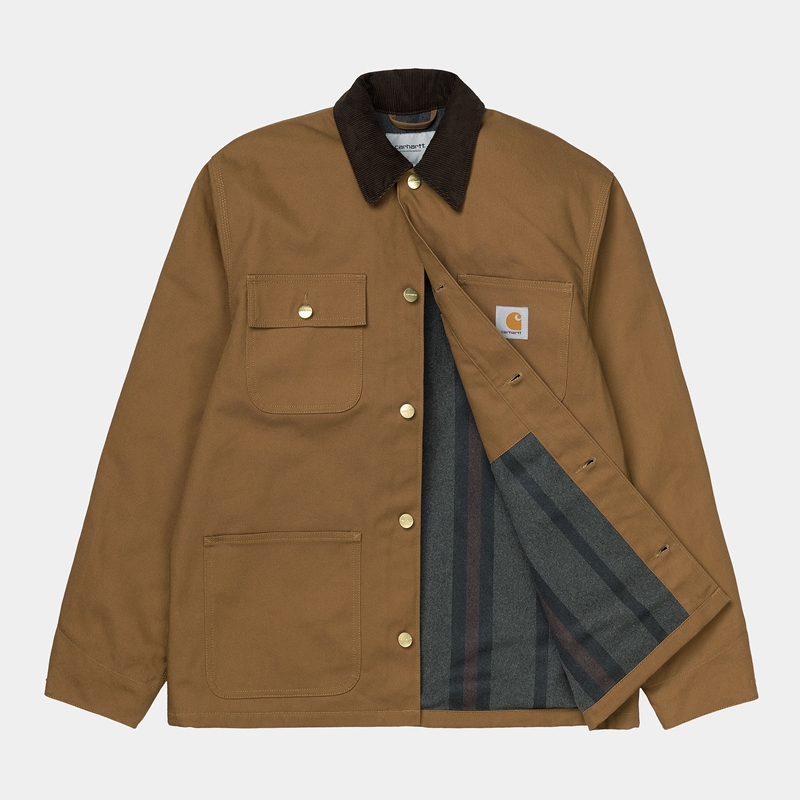 Kurtki Zimowe Carhartt Michigan Męskie Khaki | NMO-207519