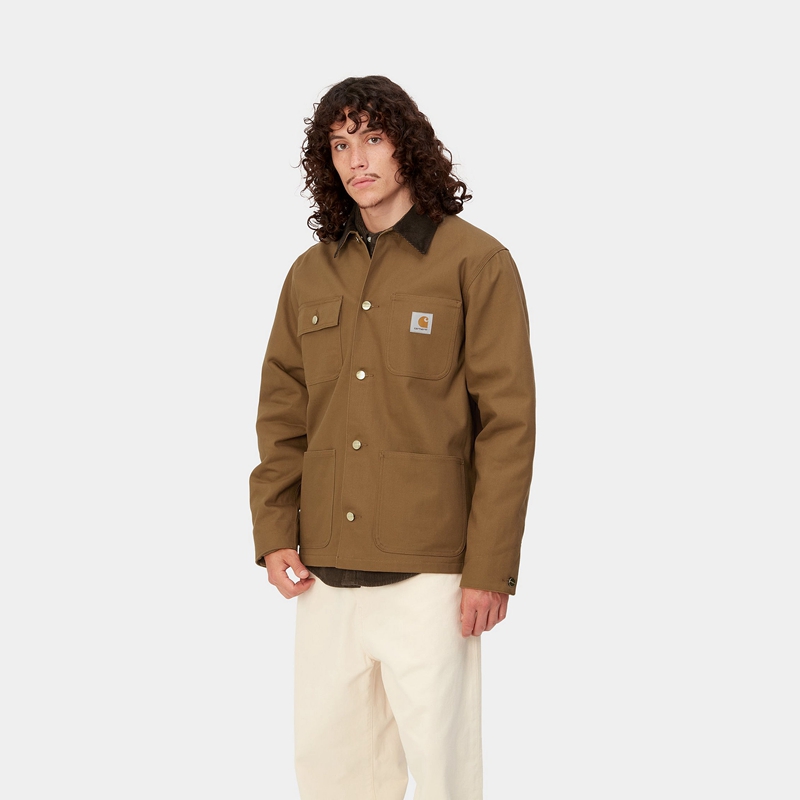 Kurtki Zimowe Carhartt Michigan Męskie Khaki | NMO-207519