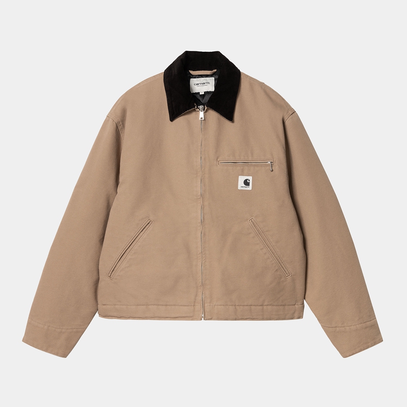 Kurtki Zimowe Carhartt OG Detroit Damskie Beżowe | SDI-371569