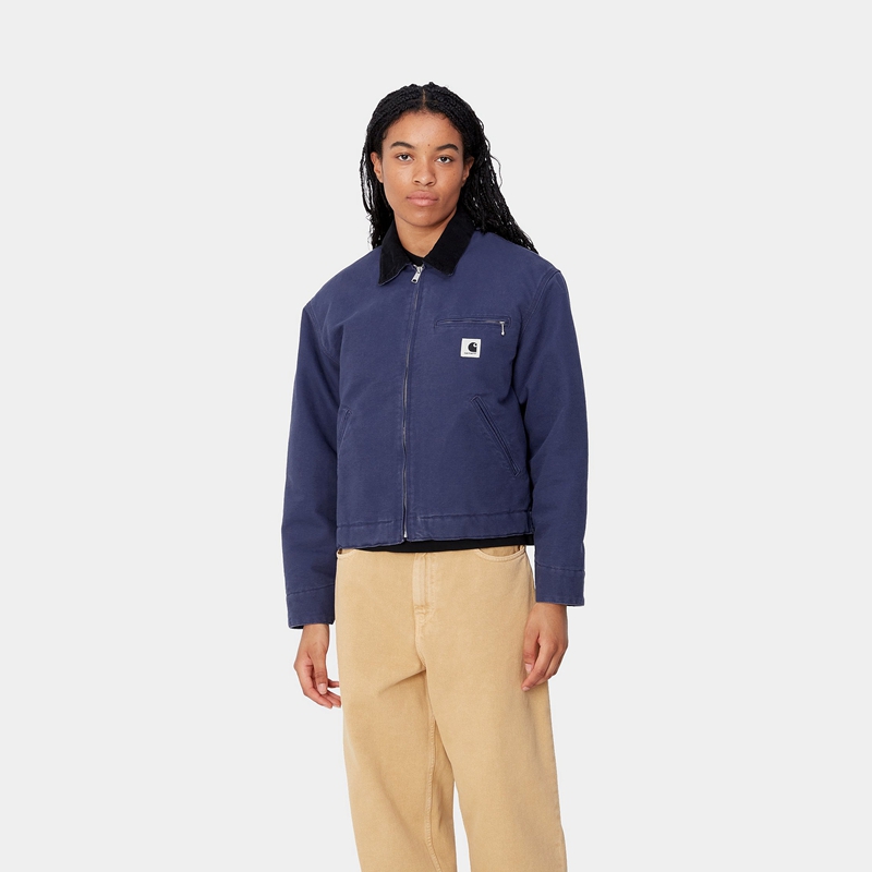 Kurtki Zimowe Carhartt OG Detroit Damskie Granatowe | HVY-591270