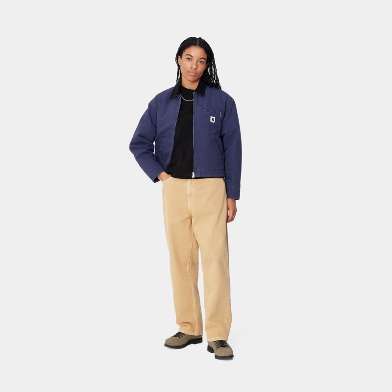 Kurtki Zimowe Carhartt OG Detroit Damskie Granatowe | HVY-591270