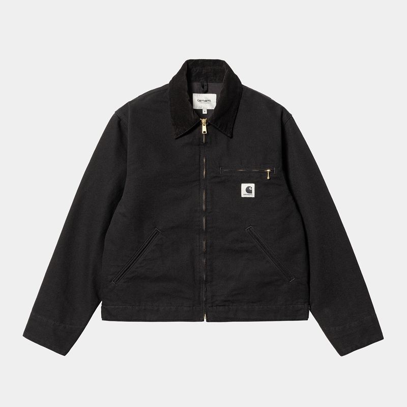 Kurtki Zimowe Carhartt OG Detroit Damskie Czarne | GUD-805432