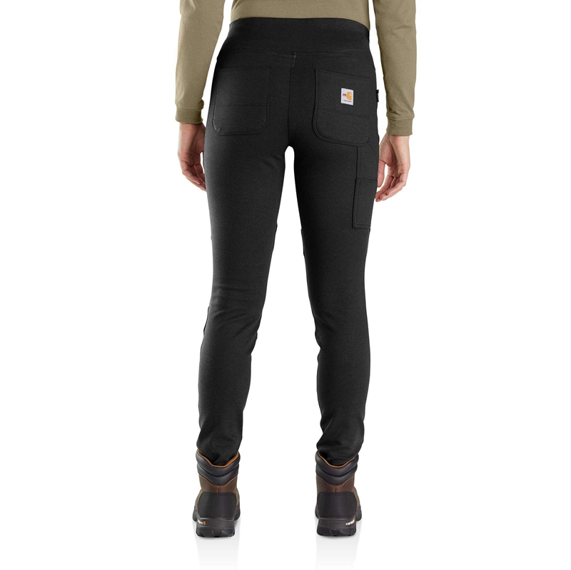 Legginsy Carhartt Flame-Resistant Force® Midweight Pocket Damskie Czarne | MKW-218705