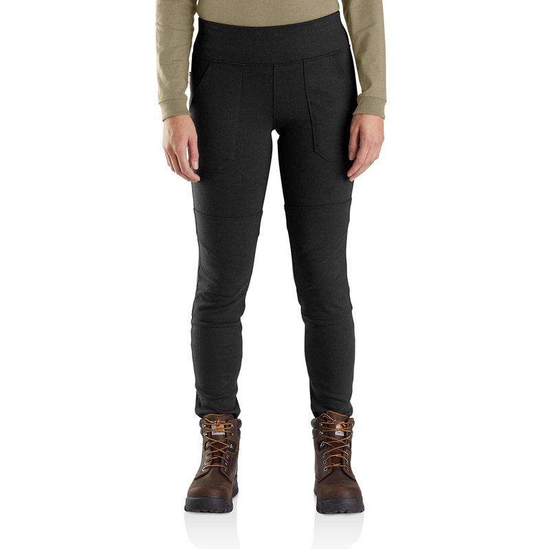 Legginsy Carhartt Flame-Resistant Force® Midweight Pocket Damskie Czarne | MKW-218705