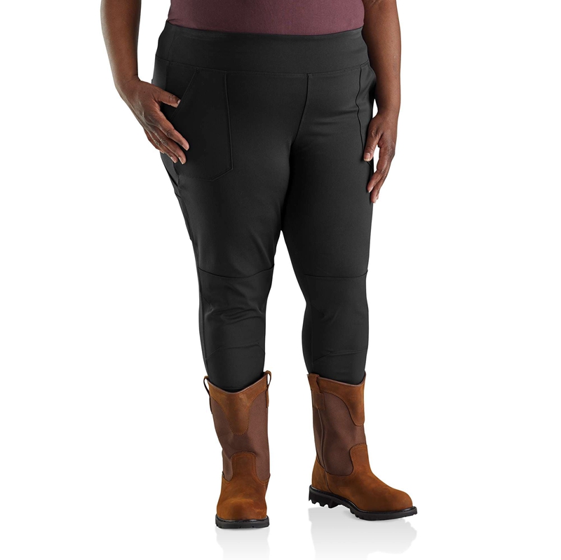 Legginsy Carhartt Force® Midweight Pocket Damskie Czarne | DVI-768204