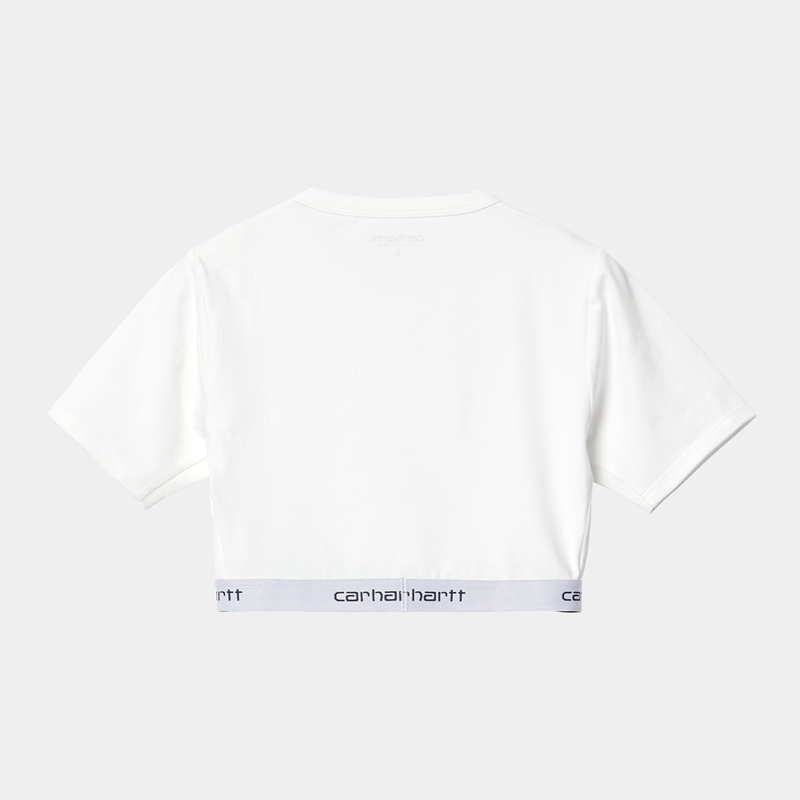 Najfatalniejszy Carhartt Script Crop Damskie Białe | KZN-605189