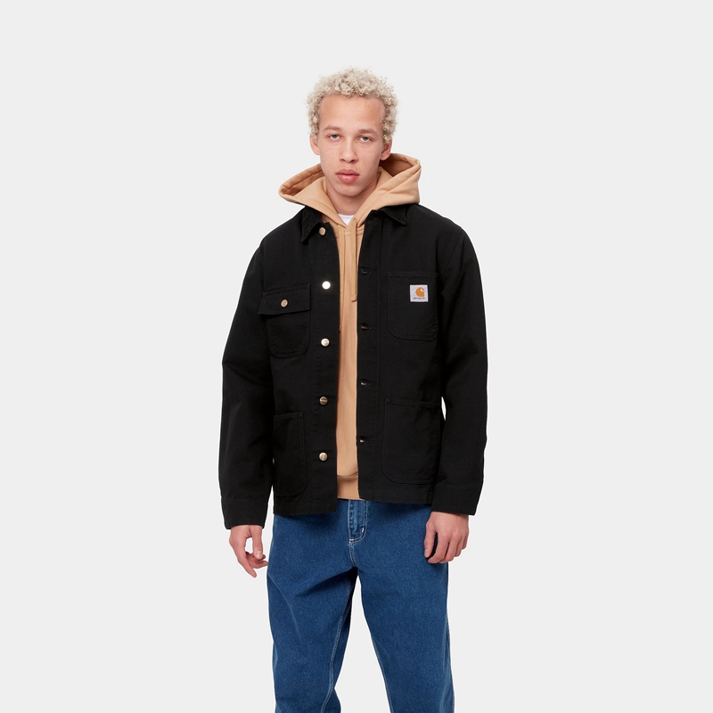 Płaszcze Carhartt Michigan Męskie Czarne | QAZ-576430