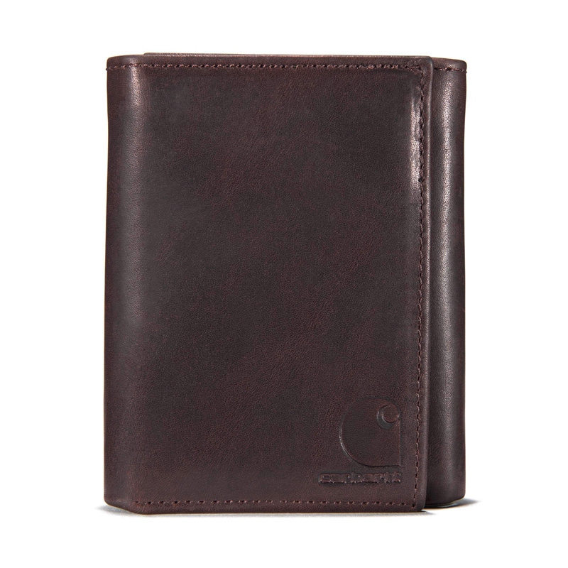 Portfele Carhartt Oil Tan Trifold Męskie Ciemny Brązowe | AXI-419860