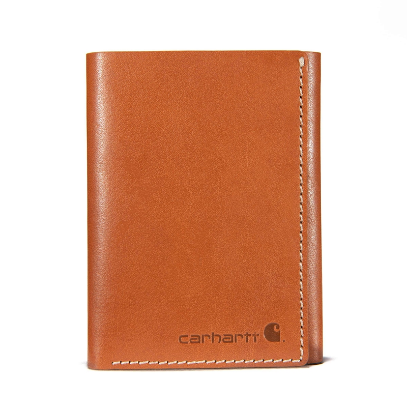 Portfele Carhartt Rough Cut Trifold Męskie Brązowe | AUC-689032