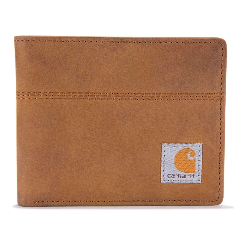 Portfele Carhartt Saddle Leather Bifold Męskie Brązowe | XFE-257819