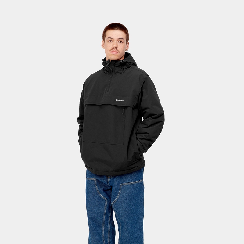 Pulower Carhartt Windbreaker Męskie Czarne | SCZ-136578