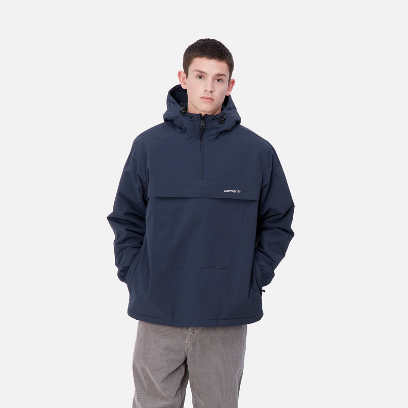 Pulower Carhartt Windbreaker Męskie Granatowe | XHD-297831