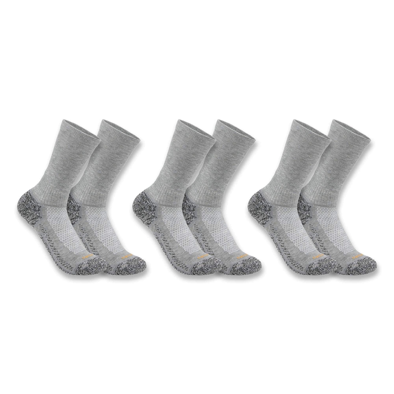 Socks Carhartt Force Midweight Crew 3-Pack Damskie Szare | GLC-834601