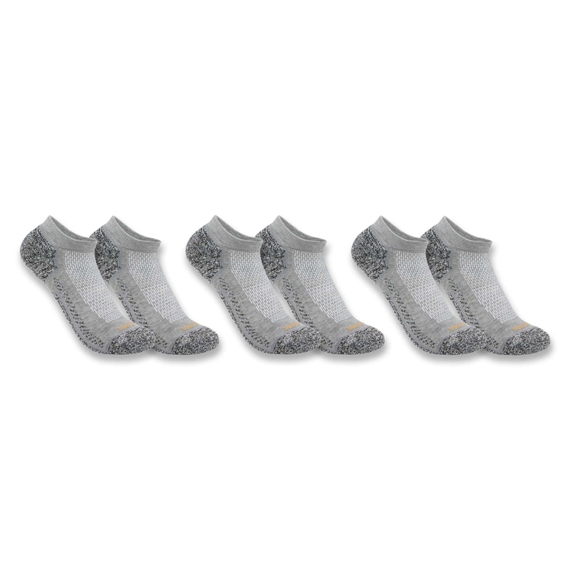 Socks Carhartt Force® Midweight Low-Cut 3-Pack Męskie Szare | CMZ-896710