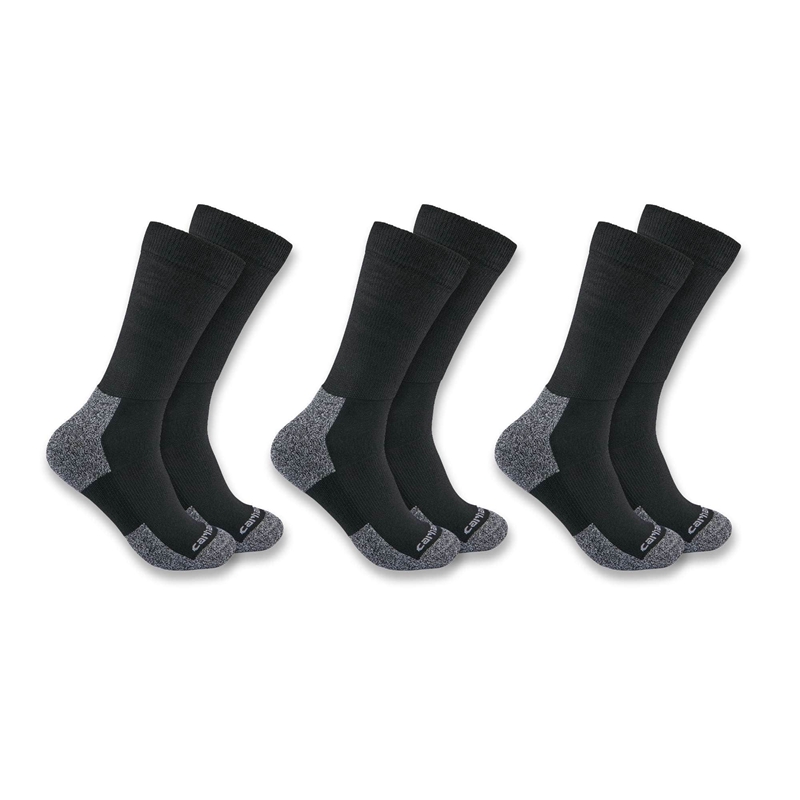 Socks Carhartt Lightweight Stretch Top Crew 3-Pack Męskie Czarne | SIK-678023