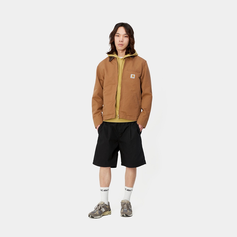 Spodenki Carhartt Albert Męskie Czarne | OMH-974302