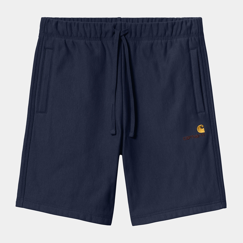 Spodenki Carhartt American Script Męskie Granatowe | DAX-075624