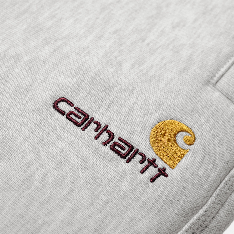 Spodnie Carhartt American Script Jogging Męskie Szare | CHJ-329504