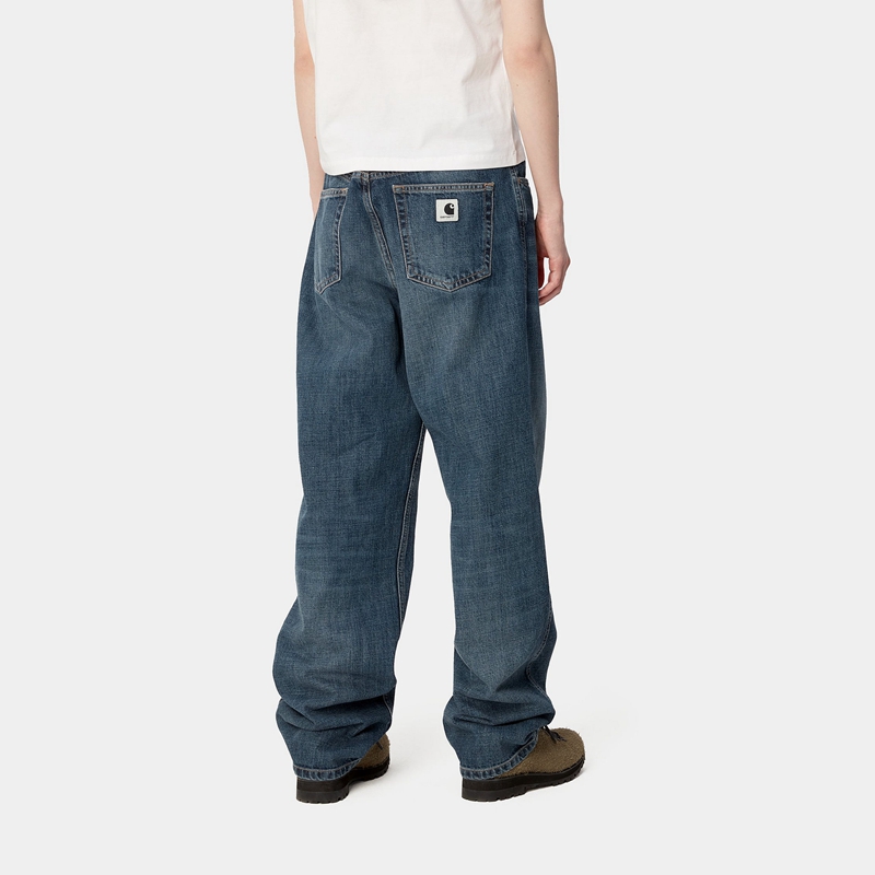 Spodnie Carhartt Barnwell Damskie Niebieskie | CAH-356701