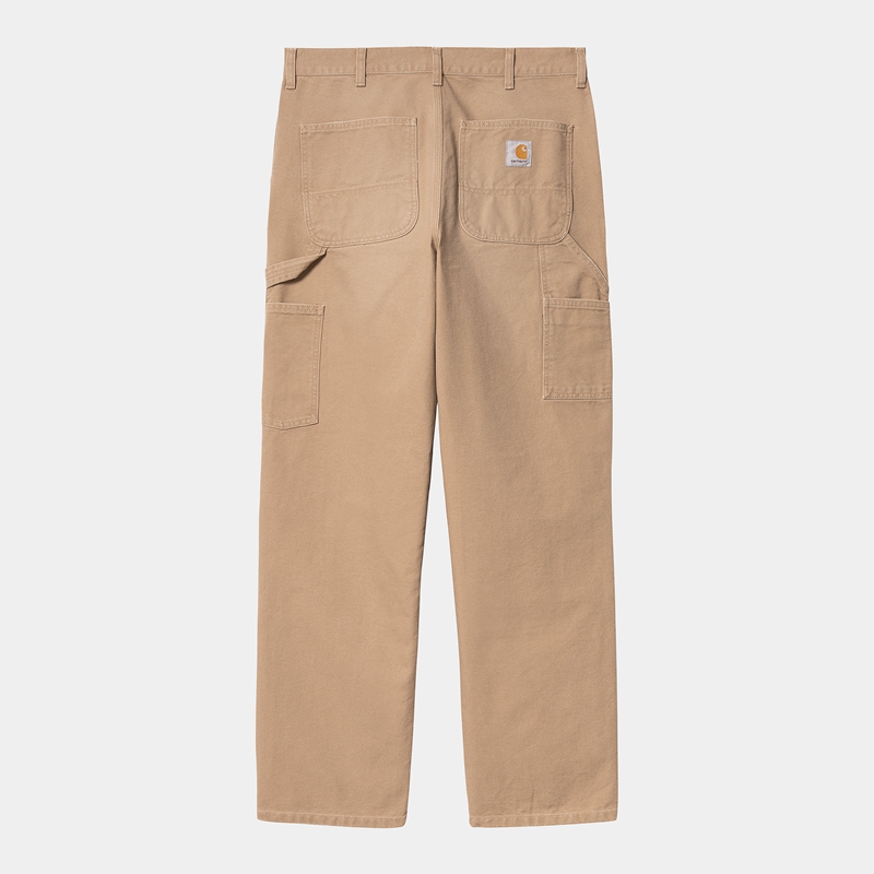 Spodnie Carhartt Double Knee Męskie Beżowe | DRP-820653