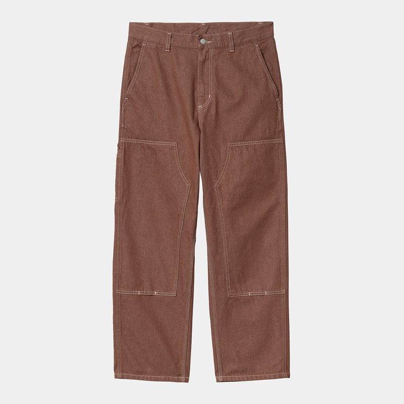 Spodnie Carhartt Midland Double Knee Męskie Brązowe | JWZ-360942