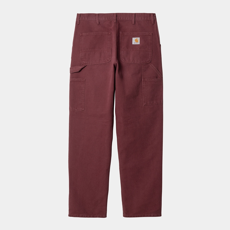 Spodnie Carhartt Single Knee Męskie Bordowe | WIM-075469