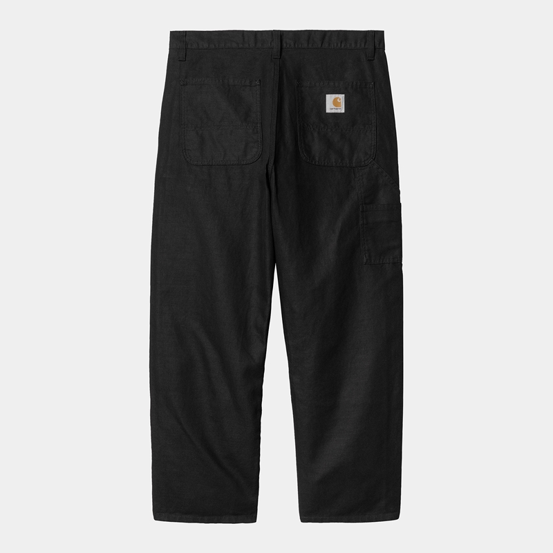 Spodnie Carhartt Walter Double Knee Męskie Czarne | QIE-907643