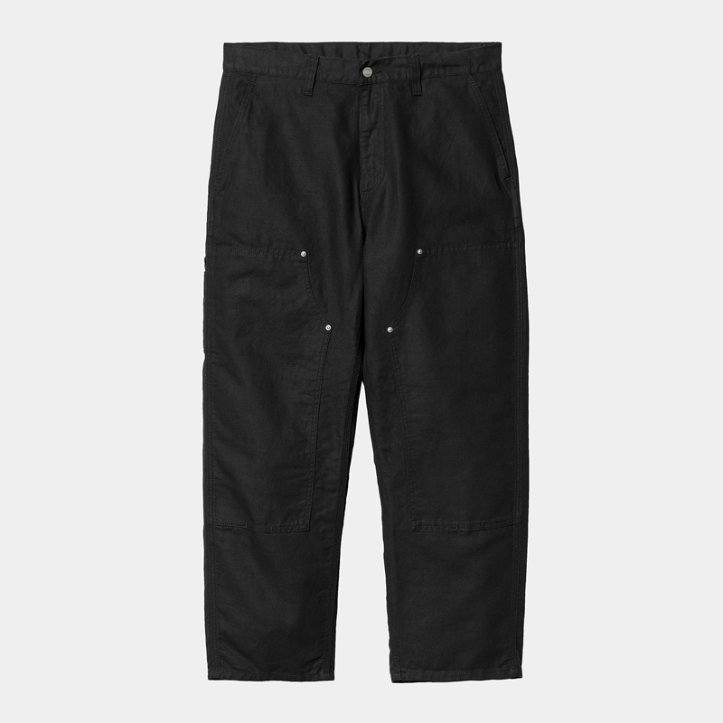 Spodnie Carhartt Walter Double Knee Męskie Czarne | QIE-907643