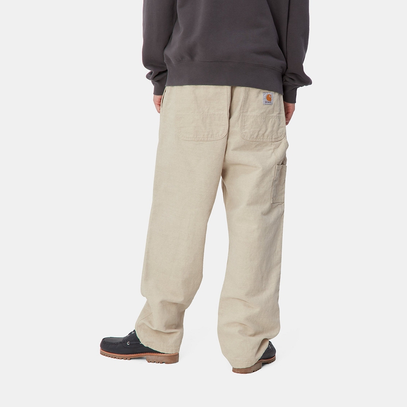 Spodnie Carhartt Walter Double Knee Męskie Kremowe | RUN-782945