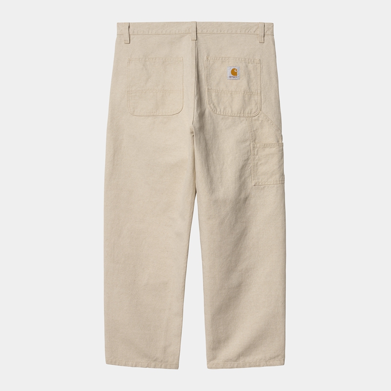 Spodnie Carhartt Walter Double Knee Męskie Kremowe | RUN-782945