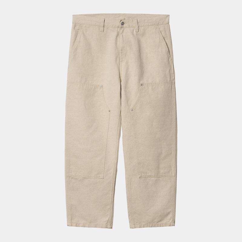 Spodnie Carhartt Walter Double Knee Męskie Kremowe | RUN-782945