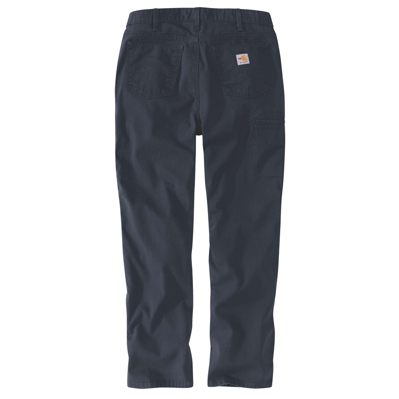 Spodnie Robocze Carhartt Flame-Resistant Rugged Flex® Relaxed Fit Canvas Damskie Granatowe | MGD-241697