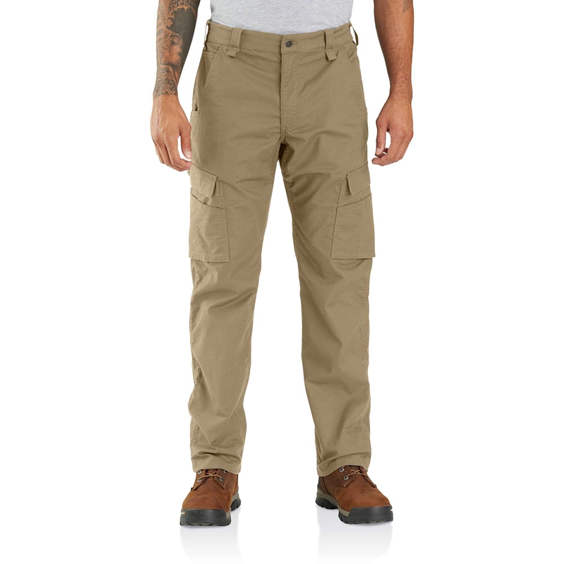 Spodnie Robocze Carhartt Force® Relaxed Fit Ripstop Cargo Męskie Ciemny Khaki | GRK-613290